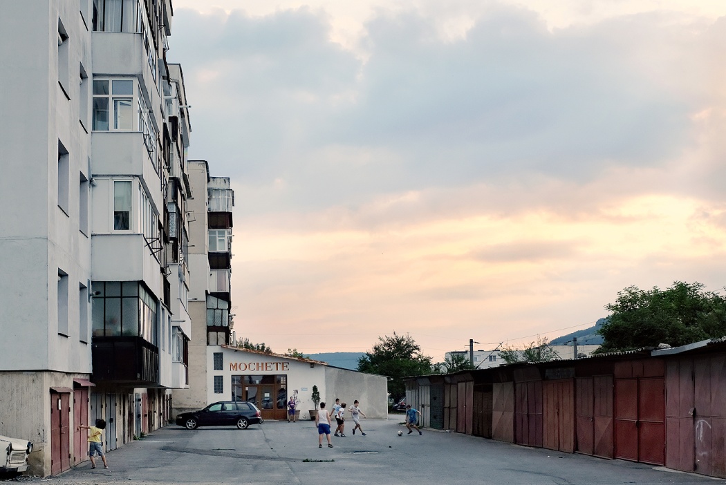 Retaggio del comunismo nell'edilizia rumena: Sighisoara (2019)
